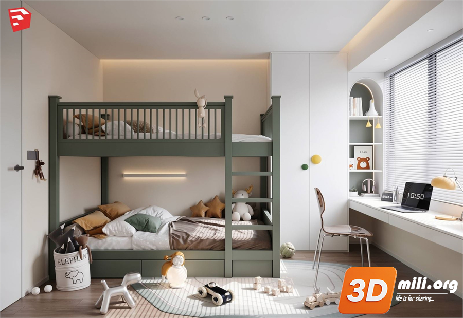 Children Room Scenes Skp FIles 